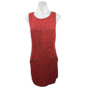 Ann Taylor LOFT Women's Red Scoop Neck Sleeveless Mini Tank Sheath Dress Size 8